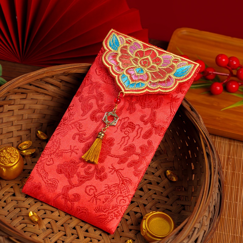 Wedding Envelopes - 1 sobre rojo tradicional chino bordado