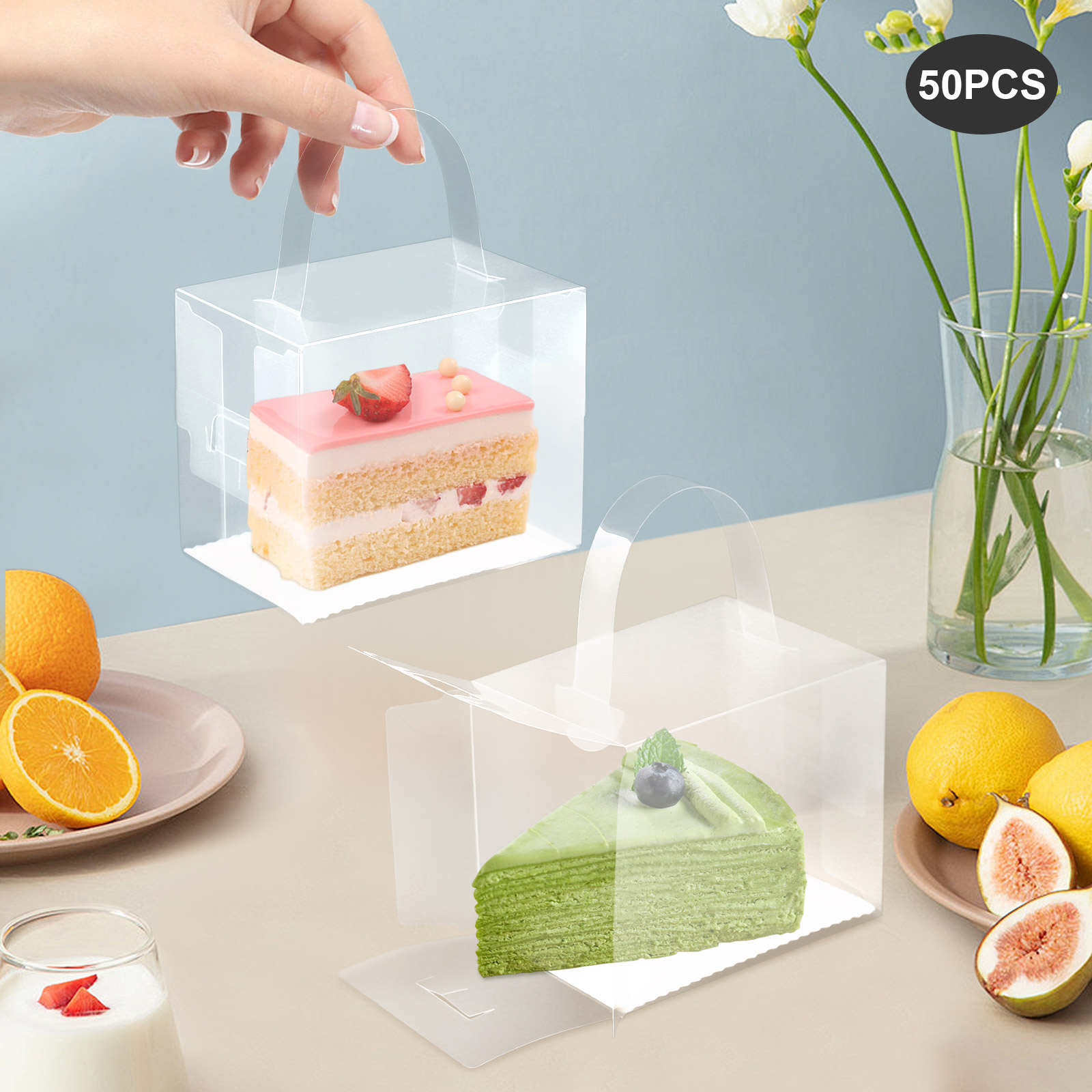 Wedding Favor Box - Juego de 50 Cajas Transparentes para