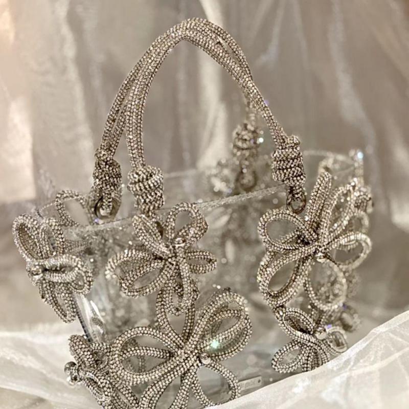 Flower Girl Basket - Bolso de mujer portátil francés con