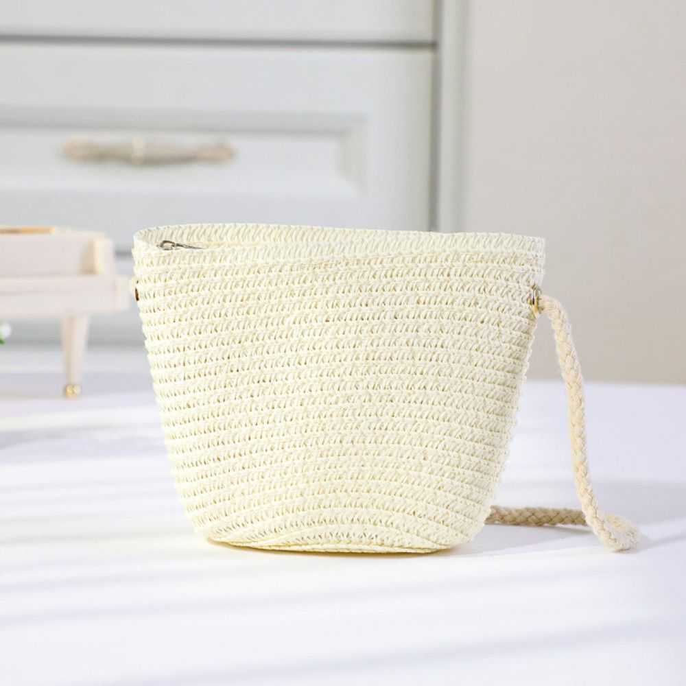Bolso de paja tejido a mano pa - Flower Girl Basket reseña y precio