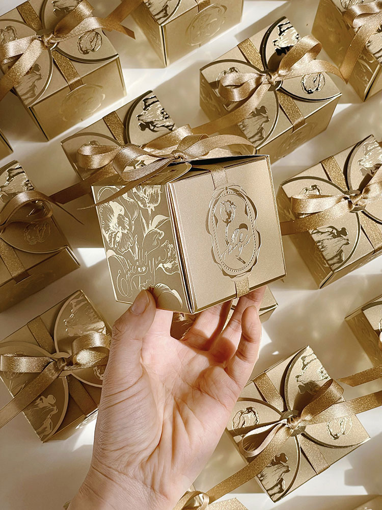 Cajas de regalo de papel cuadr - Wedding Favor Box reseña y precio