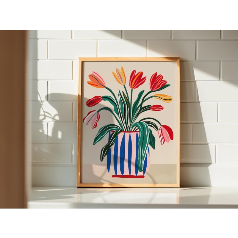 Arte de pared en lienzo con fl - Flower Girl Basket reseña y precio